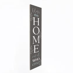 P Graham Dunn Multicolored Wood 60 in. H X 14 in. L X 0.75 in. W Bless this Home and all Who enter P