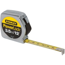 Stanley PowerLock 12 ft. L X 0.5 in. W Compact Tape Measure 1 pk