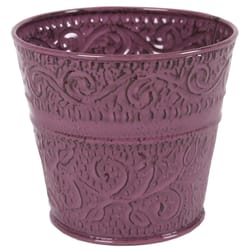 Robert Allen 10 in. D Metal Ensley Planter Plum