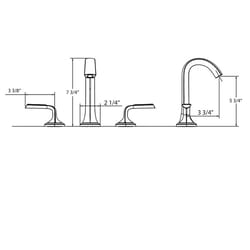 Huntington Brass Joy Satin Brass Transitional Widespread Bathroom Sink Faucet 8 in.