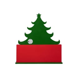 Glitzhome LED Multicolored Lighted Xmas Tree Advent Calendar Table Decor 15 in.