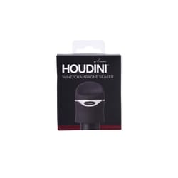 Houdini Black Plastic/Silicone Champagne Sealer