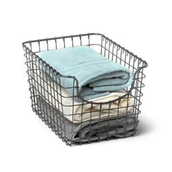 Spectrum Scoop 12.75 in. L X 9.5 in. W X 8 in. H Gray Wire Basket