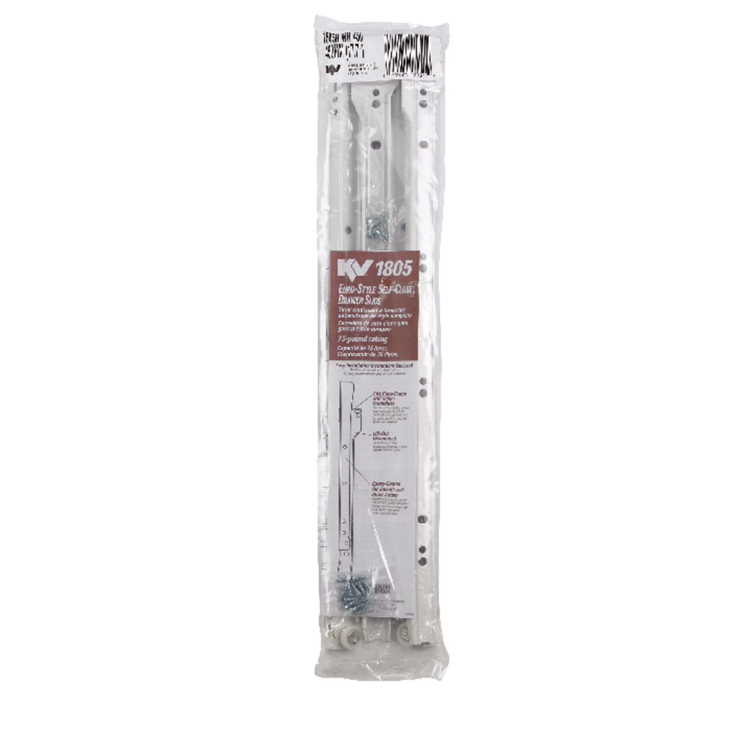 Knape & Vogt 18 in. L Steel Soft Close Drawer Slide 2 pk - Ace Hardware