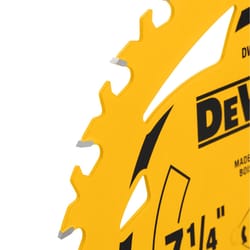 DeWalt 7-1/4 in. D X 5/8 in. Tungsten Carbide Tipped Circular Saw Blade Set 24 teeth 2 pk