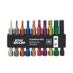 Stay Sharp Hex 1/4, 1/16, 5/64, 3/32, 7/64, 9/64, 3/16 X 2 in. L Colored Coded Screwdriver Bi