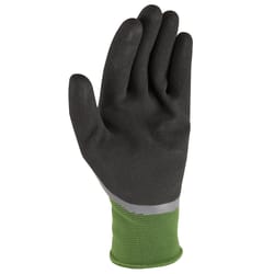 Wells Lamont Men's Indoor/Outdoor Latex Coated Chore Gloves Gray/Green XL 1 pair