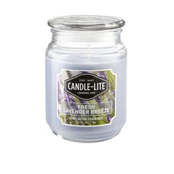 Candle-Lite Everyday Purple Fresh Lavender Breeze Scent Candle Jar 18 oz