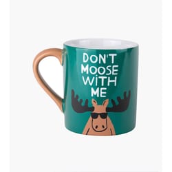 Little Blue House 14 oz Teal Ceramic Don't Moose With Me Coffee Mug 1 each