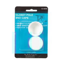 John Sterling Pro 1-1/4 in. L X 1-1/4 in. D White Plastic Closet Rod Support John Sterling Pro 1-1/4 in. L X 1-1/4 in. D White Plastic Closet Rod Support
