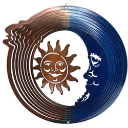 Metalart Maker Next Innovations Blue Steel 1 in. H Sun Moon Wind Spinner