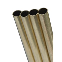 K&S 3/8 in. D X 12 in. L Round Brass Tube 1 pk