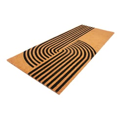 Entryways 60 in. W X 24 in. L Black/Brown Concentric Coir Door Mat