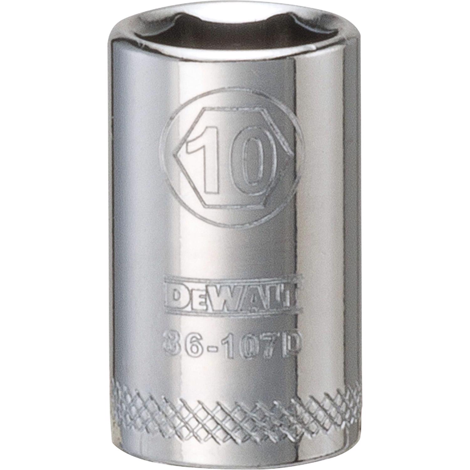 DeWalt 10 mm X 1/4 in. drive Metric 6 Point Socket 1 pc