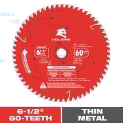 Diablo Steel Demon 6-1/2 in. D X 5/8 in. TiCo Hi-Density Carbide Circular Saw Blade 60 teeth 1 pk