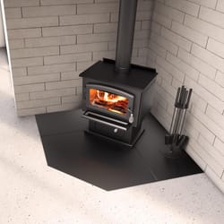 SBI Black Steel Corner Hearth Pad