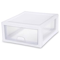 Sterilite Stacking Drawer 17  L x 14.4  W x 7.9  H 16 Qt. Clear Stackable