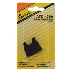 Bussmann 30 amps ATC Black In-Line Fuse Holder 1 pk