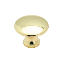 Amerock Allison Round Cabinet Knob 1-3/16 in. D 15/16 in. Polished Brass 1 pk