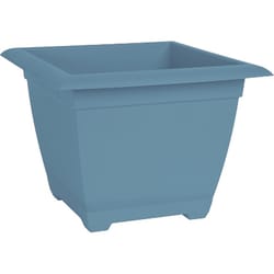 Bloem Dayton 11 in. H X 15 in. W X 15 in. D Resin Planter Box Blue