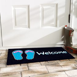 Home & More 1.42 W X 2.42 L Black Summer Caz Coir Door Mat