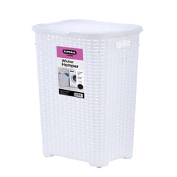 Superio Brand White Plastic Laundry Hamper