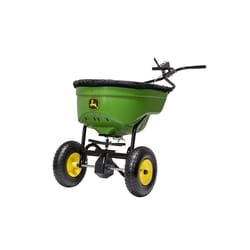 John Deere 12 ft. W Broadcast Push Lawn Spreader For Fertilizer/Ice Melt/Seed 130 lb