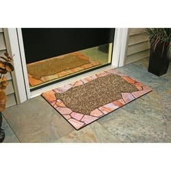 GrassWorx Lancaster Jute 18 in. W X 30 in. L Brown Astroturf Door Mat