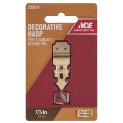 Ace Satin Brass Brass Decorative Hasp 5/8 in. 1-7/8 in. 1 pk