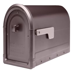 Architectural Mailboxes Roxbury Galvanized Steel Post Mount Rubbed Bronze Mailbox