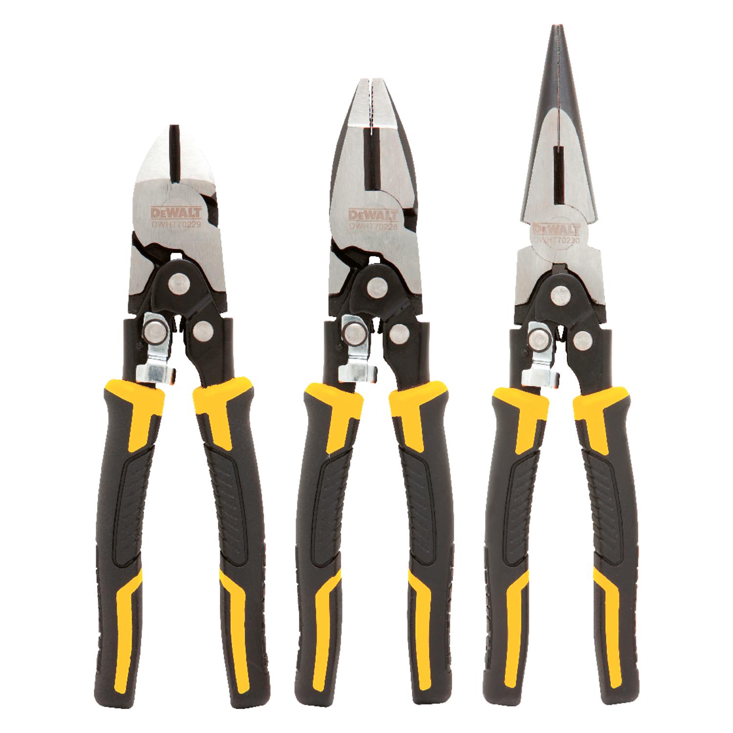 Photos - Tool Kit DeWALT 3 pc Chrome Vanadium Steel Pliers Set Assorted in. L DWHT70485 