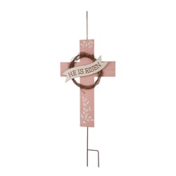 Glitzhome Easter Yard Stake Iron/MDF/Rattan 1 pc