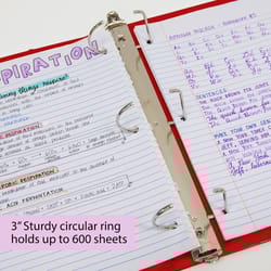 Bazic Products 3 in. W X 12 in. L Slant D-Ring Red View Binder Collection