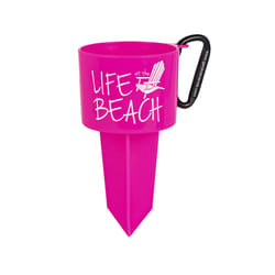 Geckobrands Pink Plastic 8 in. H Beverage Holder Stake