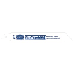 Century Drill & Tool 6 in. Bi-Metal Contractor Series Reciprocating Saw Blade 14 TPI 5 pk