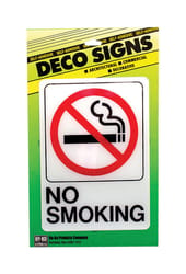 Hy-Ko Deco English White Informational Sign 7 in. H X 5 in. W