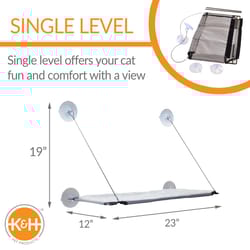 K&H Pet Prodcuts Gray Pet Lounger 19 in. H X 12 in. W X 23 in. L