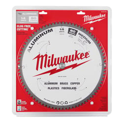 Milwaukee 14 in. D X 1 in. Carbide Tipped Circular Saw Blade 80 teeth 1 pk