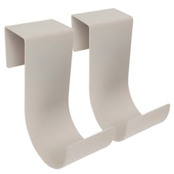 MIDE Products 6 in. L Powder Coated Beige Aluminum Short Slip-On Hook 25 lb. cap. 2 pk