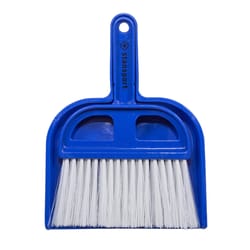 Stansport 8.5 in. W Soft Plastic Dust Pan with Whisk Broom
