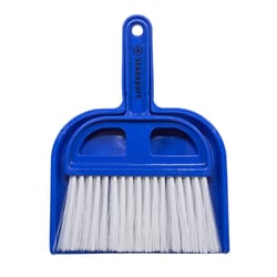 Stansport 8.5 in. W Soft Plastic Dust Pan with Whisk Broom