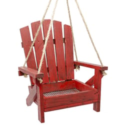 Backyard Essentials Wood Adirondack Chair Bird Feeder