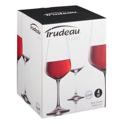 Trudeau 15.75 oz Clear Crystal Wine Glass Set