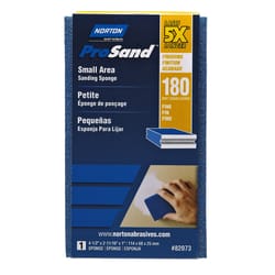 Norton ProSand 4.5 in. L X 2.69 in. W X 1 in. 180 Grit Fine Small Area Sanding Sponge