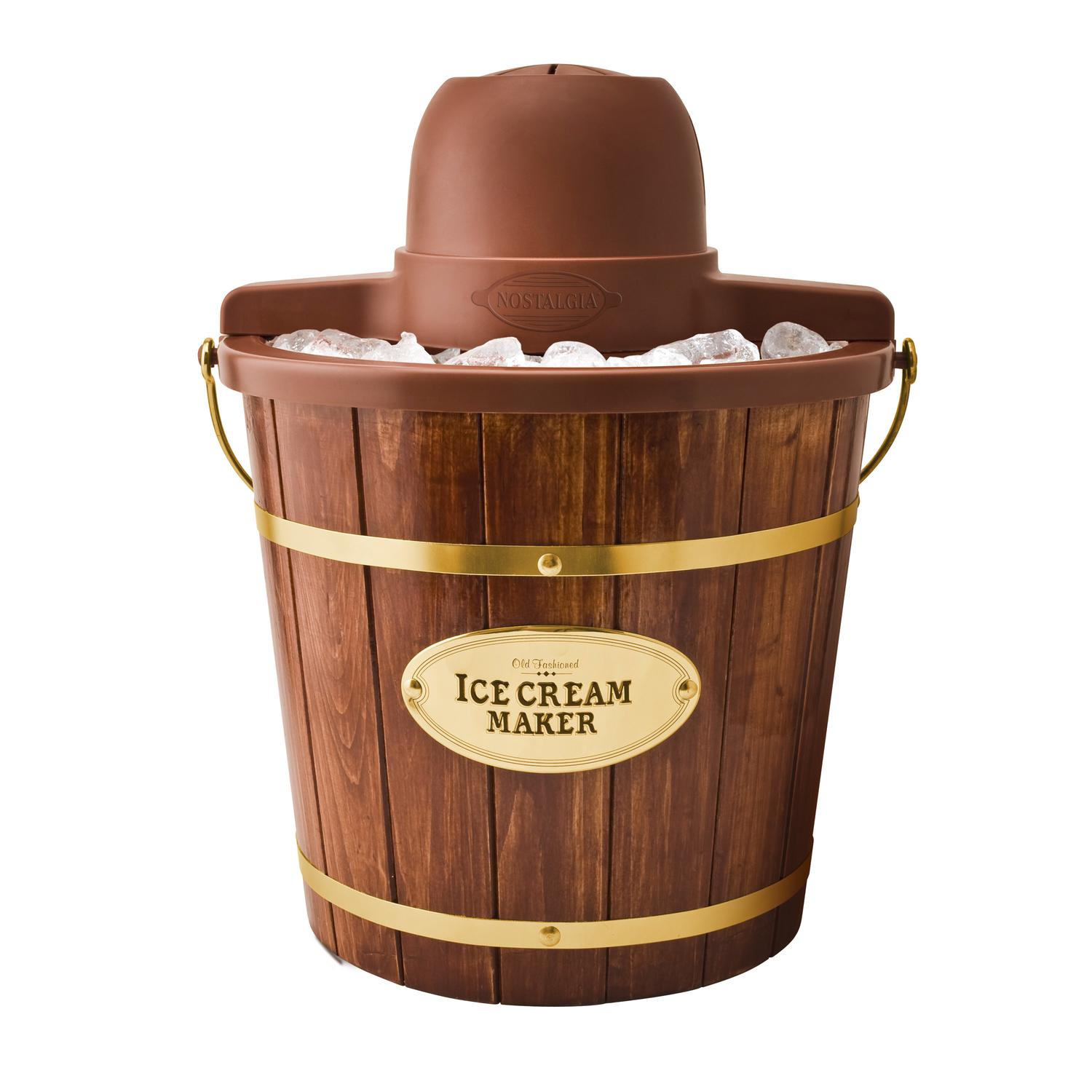Nostalgia Brown 4 qt Ice Cream Maker 16 in. H X 12 in. W X 13 in. L Sansujyuku sansujyuku.com