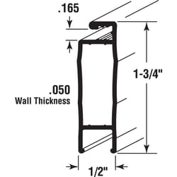 Prime-Line Bronze Aluminum 1-3/4 in. W x 49 in. L Patio Screen Door Frame Kit 1 pk