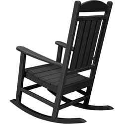 Hanover All Weather Black HDPE Frame Pineapple Cay Rocking Chair