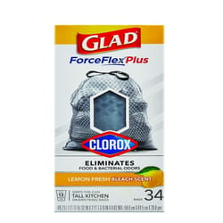 Clorox Drawstring Bags, Lemon Fresh Bleach Scent, Medium, 8 Gallon 26 Ea, Cleaning