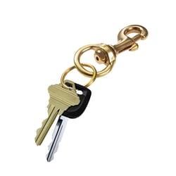 Lucky Line Brass Gold Split Bolt Snap Keychain