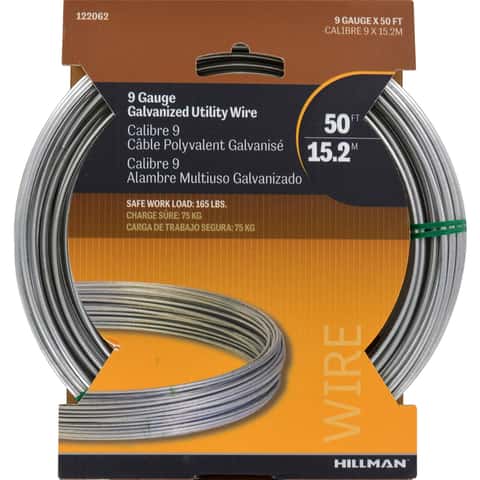 Hillman 50 ft. L Galvanized Steel 9 Ga. Wire - Ace Hardware